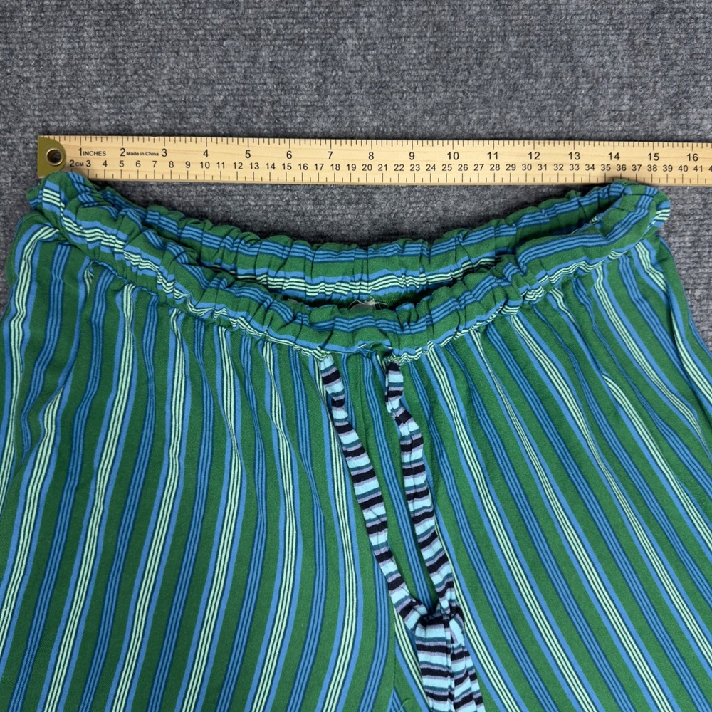 FP Beach Blanche Pants Womens M Green Striped Wide Leg Palazzo Boho Festival - Picture 10 of 12